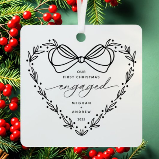 Ornement En Métal Premier Noël engagé