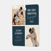 Ornement En Métal Premier Noël Engagé Photo Blue Holiday (Avant gauche)