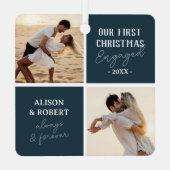 Ornement En Métal Premier Noël Engagé Photo Blue Holiday (Verso)