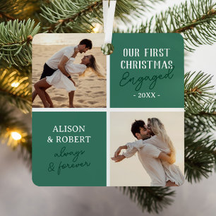 Ornement En Métal Premier Noël Engagé Photo Green Holiday