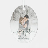 Ornement En Métal Premier Noël Engagé Photo Green Script (Avant gauche)