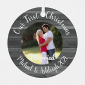 Ornement En Métal Premier Noël marié (Recto)