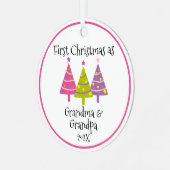 Ornement En Métal Premier Noël mignon en grands-parents (Avant gauche)
