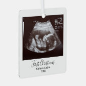 Ornement En Métal Première Grossesse de Noël Ultrasonic Photo Holida (Avant droite)
