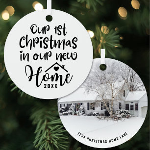 Ornement En Métal Première Noël dans une nouvelle maison Photo