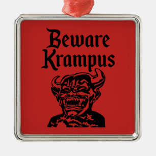 ORNEMENT EN MÉTAL PRENEZ GARDE DE KRAMPUS