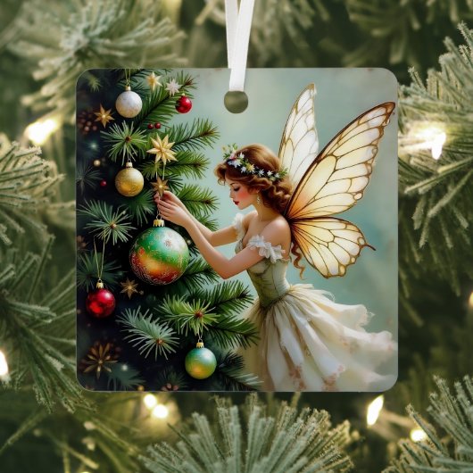 Ornement En Métal Pretty Angel Fairy Personalized Christmas (Insitu)