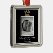 Ornement En Métal Prince Crown Baby Boy Photo Ornament (Droite)