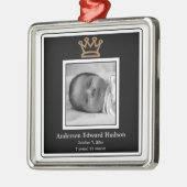 Ornement En Métal Prince Crown Baby Boy Photo Ornament (Gauche)