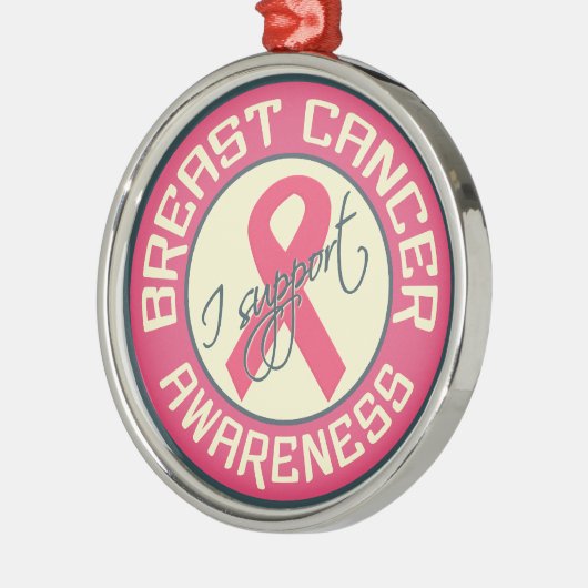 Ornement En Métal Priorité de sensibilisation au cancer du sein (Gauche)