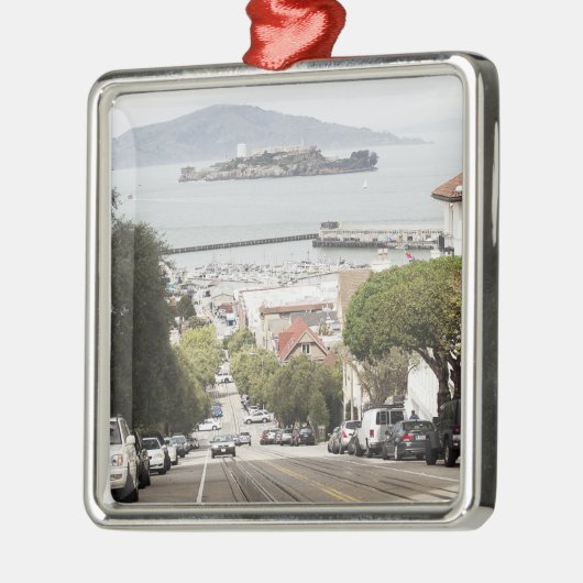 Ornement En Métal Prison d'Alcatraz vue de San Francisco (Gauche)