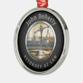 Ornement En Métal Procureur | Scales de justice (Gauche)