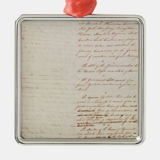 Ornement En Métal Projet de la constitution des États-Unis (Devant)