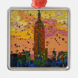 Ornement En Métal Psychedlic NYC : Emp St Bldg #1