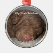 Ornement En Métal Puppy My First Christmas Photo Ornamy (Devant)
