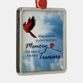 Ornement En Métal Quand quelqu'un que vous aimez, cardinal (Droite)