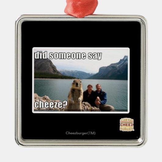Ornement En Métal Quelqu'un a-t-il dit du cheeze ? (Devant)