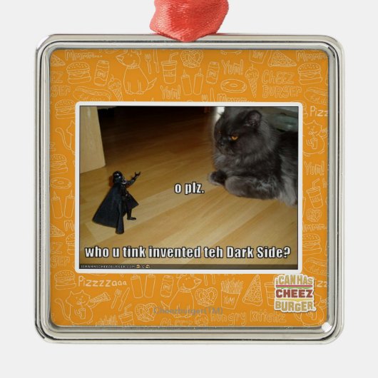 Ornement En Métal Qui a inventé le côté en noir ? (Devant)