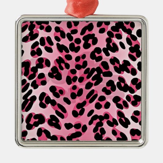 Ornement En Métal RAB Rockabilly Pink Cheetah Imprimer (Devant)