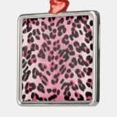 Ornement En Métal RAB Rockabilly Pink Cheetah Imprimer (Gauche)