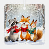 Ornement En Métal Raccoon et écureuil suspendus lumières de Noël (Verso)