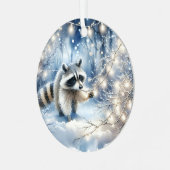Ornement En Métal Racoon Magique Enchantée Forêt de Noël (Avant gauche)