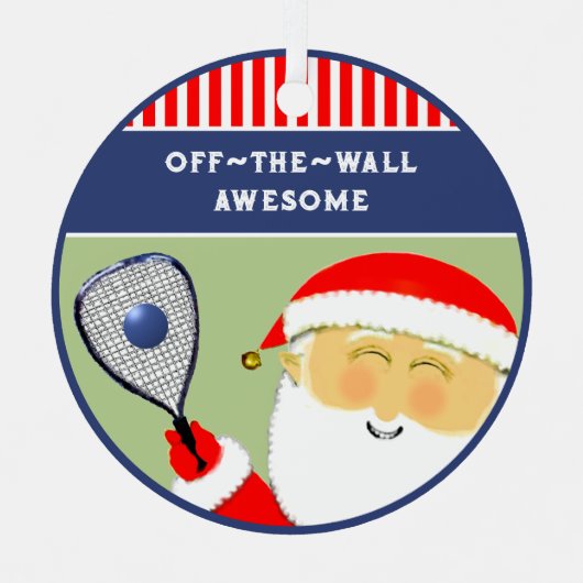 Ornement En Métal Racquetball Noël Collectif (Recto)