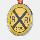 Ornement En Métal Railroad Crossing (Gauche)