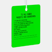 Ornement En Métal Rappel aux parents de danse Banana Lime (Avant droite)