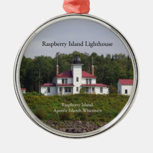 Ornement En Métal Raspberry Island Lighthouse