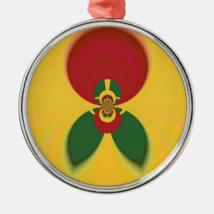 Ornement En Métal Rasta Colours Art Abstrait Imprimer