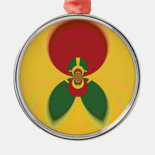 Ornement En Métal Rasta Colours Art Abstrait Imprimer (Devant)