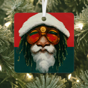 Ornement En Métal Rasta Père Noël I