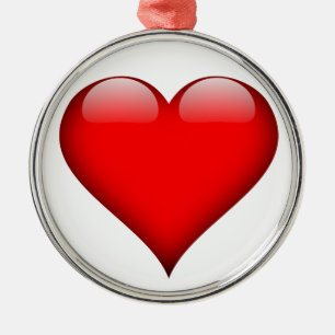 Ornement En Métal Red Heart Love