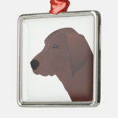 Ornement En Métal Redbone Coonhound Basic Breed Customizable (Gauche)