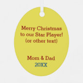 Ornement En Métal Regarde la texture du football (Verso)