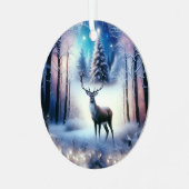 Ornement En Métal Reindeer Forêt de Noël enchantée (Avant gauche)