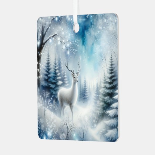 Ornement En Métal Reindeer Forêt de Noël enchantée (Avant gauche)