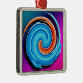 Ornement En Métal Remous rose et bleu d'ouragan (Droite)