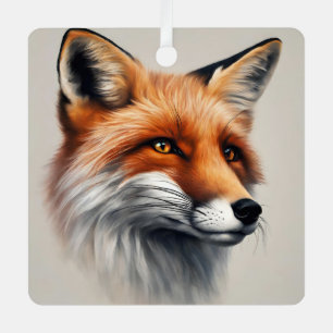 Ornement En Métal Renard majestueux