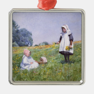 Ornement En Métal Renoncules et marguerites