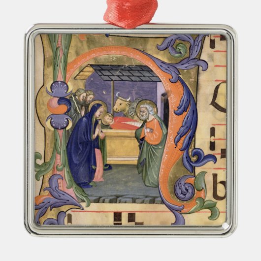 Ornement En Métal Representation de l'initiale "H" de Mme 571 f.6r (Devant)