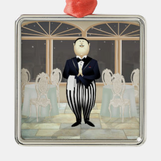 Ornement En Métal Restaurant Waiter