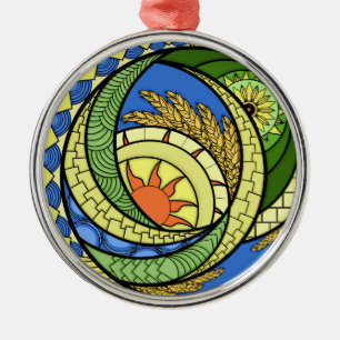 Ornement En Métal Résumé. Impression en toile étirée ukrainienne