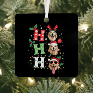 Ornement En Métal Rétreinteurs Ho Ho Ho de Noël en Or
