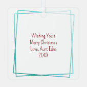 Ornement En Métal Retro Kitsch Retro Noël personnalisé (Verso)