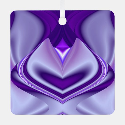 Ornement En Métal Rêves arc-en-ciel à fleurs violettes (Recto)