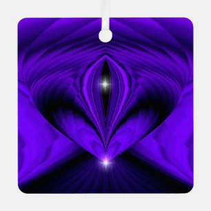Ornement En Métal Rêves arc-en-ciel à fleurs violettes, deux étoiles