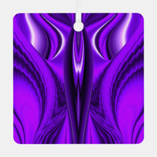 Ornement En Métal Rêves d'arc-en-ciel à fleurs violettes, Ange ailes