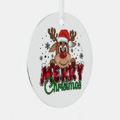 Ornement En Métal Rindeer Festif, Joyeux Noël (Avant droite)